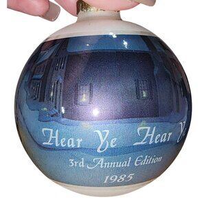 Vintage 1985 Hummel Glass Ball Hear Ye 3rd Annual Edition Christmas Ornament